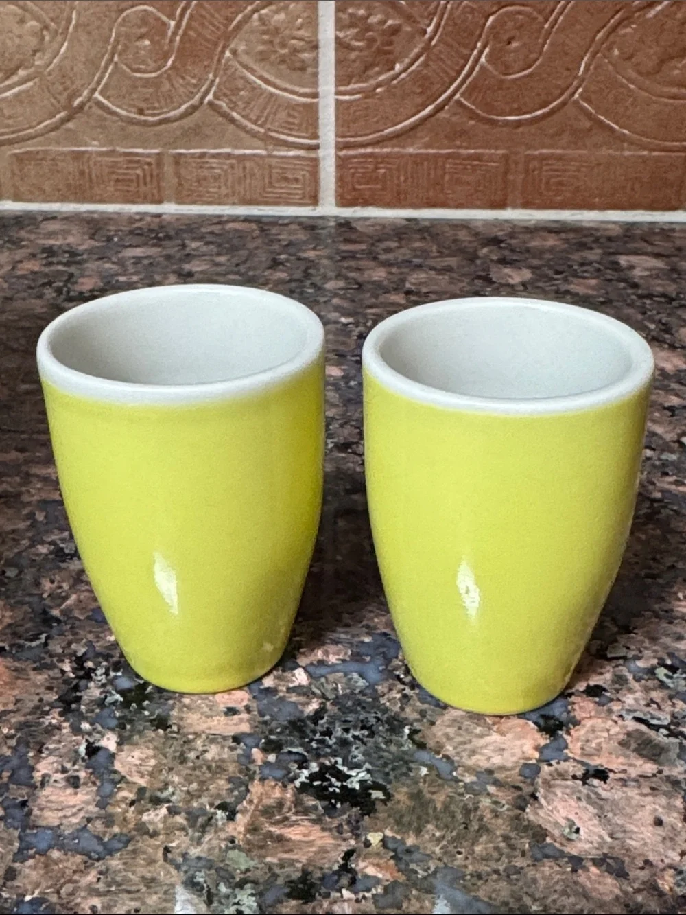 Caravella Limoncello logo shot glasses Espresso cups set of 2